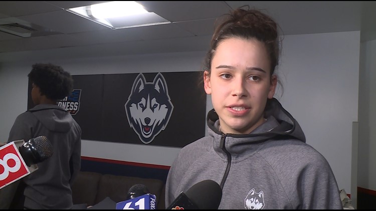 UConn's Lou Lopez Senechal reacts to win over Vermont | Full Interview