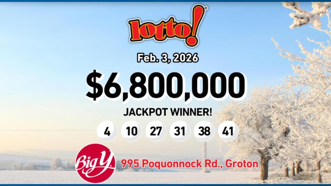 Lotto! ticket wins $6.8M jackpot in Tuesday's drawing | fox61.com