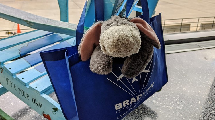 Eeyore plush returning home after Bradley Airport's search for owner