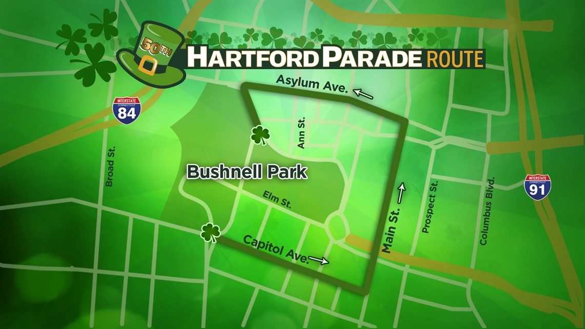 Roads closings for the Hartford St. Patrick's Day Parade