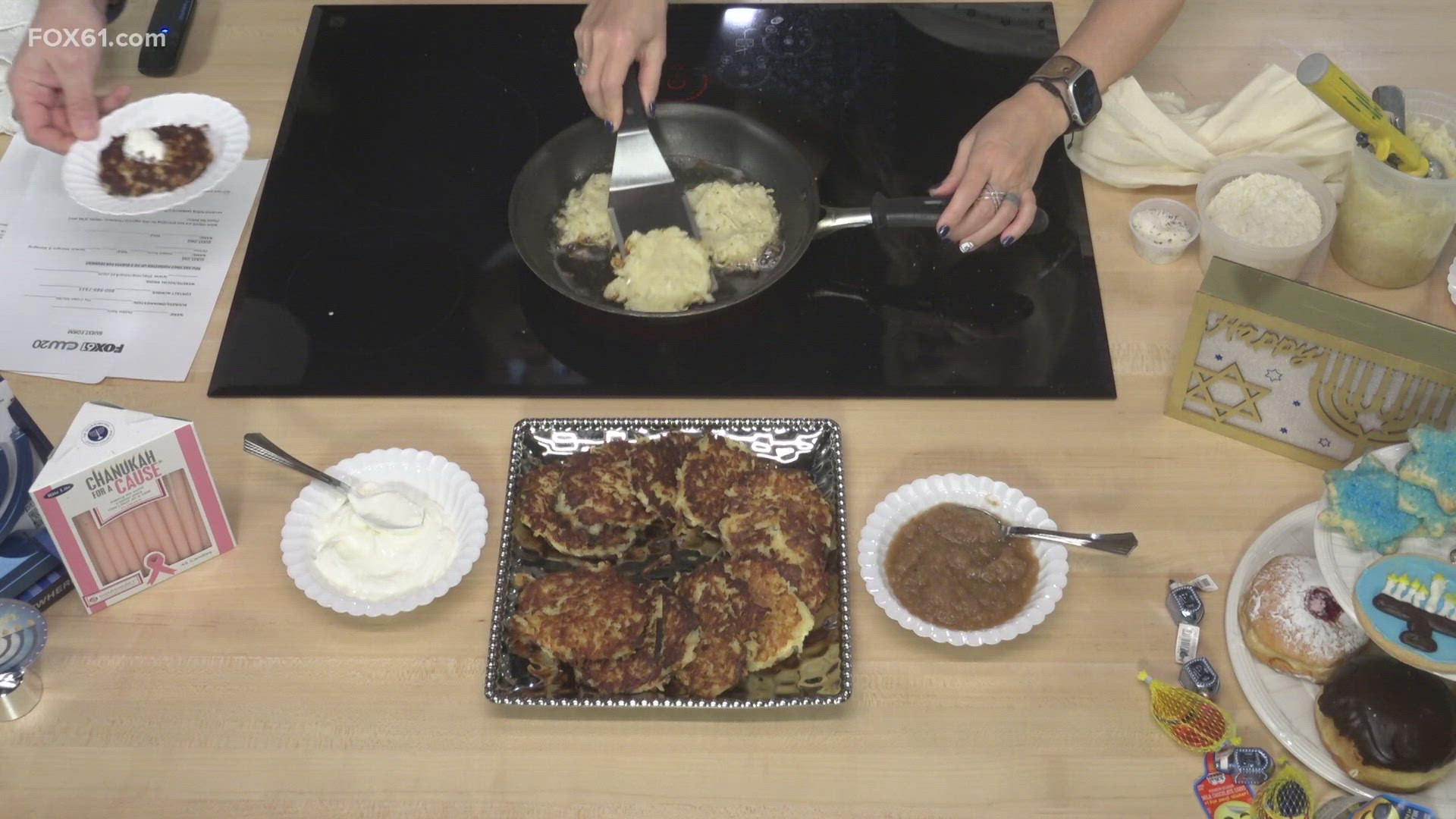 Just in time for the start of Hannukah, the Crown Market in West Hartford shows us how to make flawless potato latkes!