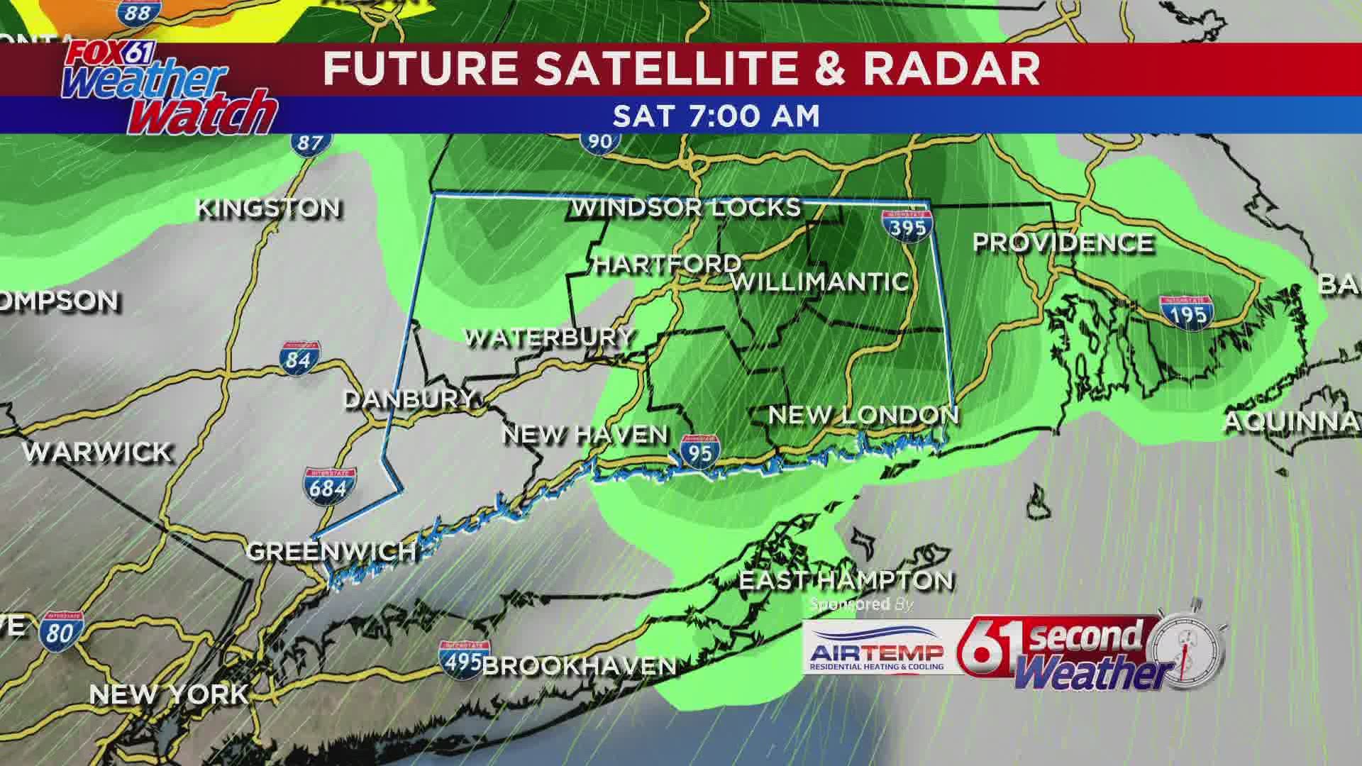 A tropical system could bring heavy rain and a gusty breeze to the area Friday into Saturday