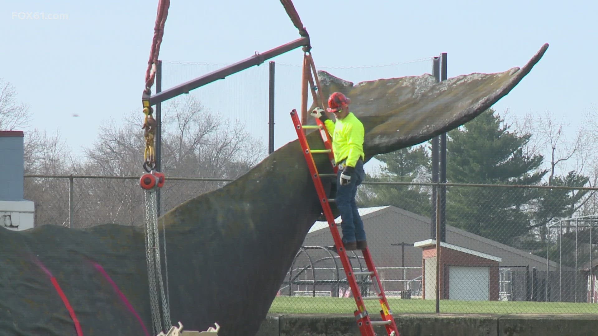 The concrete whale built 45 years ago will be moving from its spot after the Children's Museum recently relocated.