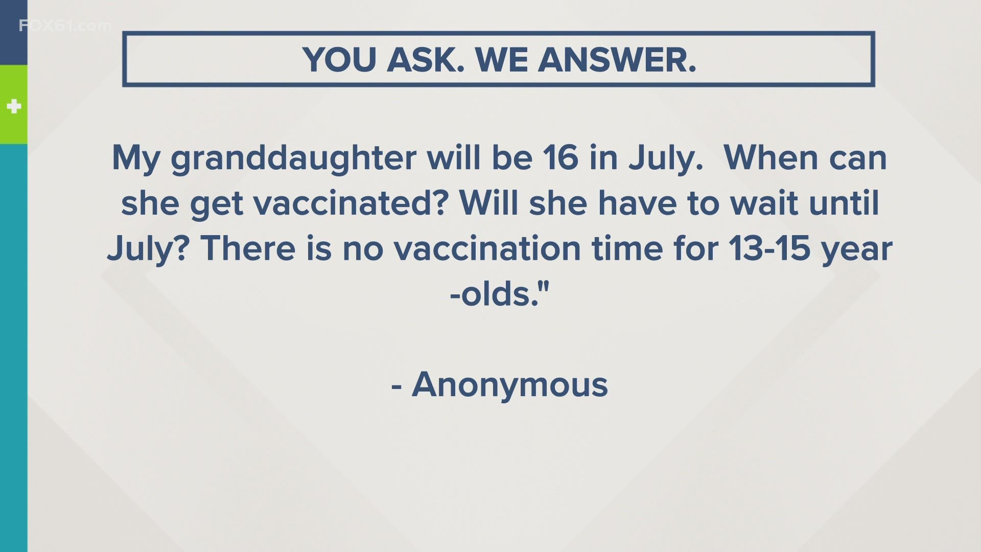 Many people still have questions about COVID-19 and the vaccine.