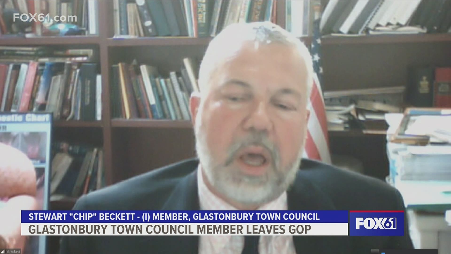A current Glastonbury Town Council member, Beckett, is joining the GOP exodus.