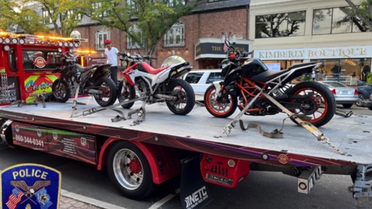 West Hartford police arrest motorcycle drivers after being caught driving recklessly