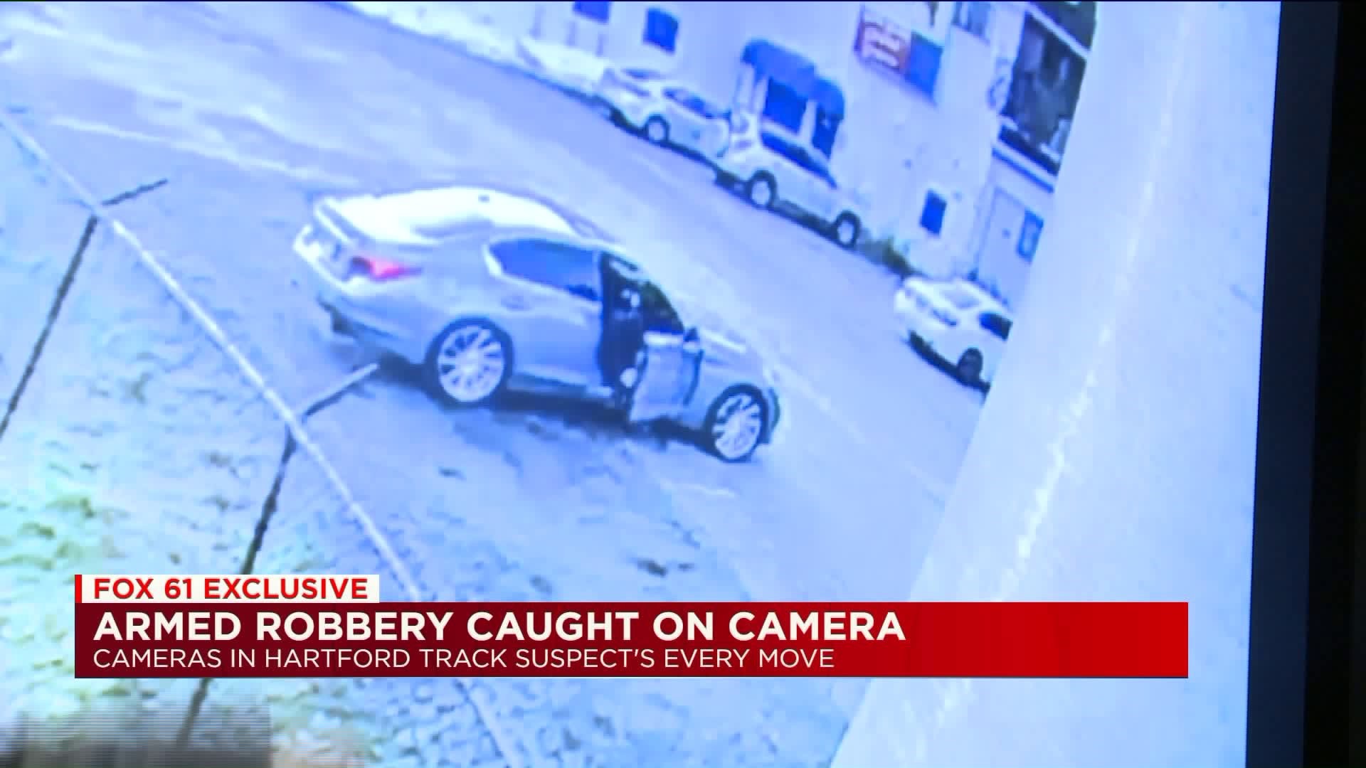 Robbery suspect caught on camera