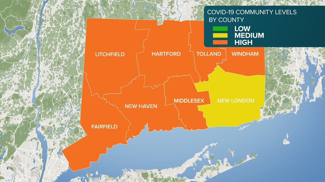 COVID 19 Reaches High Levels In 7 Connecticut Counties Fox61 Com   D27dd3f6 7b2f 4f68 Adea 43d0d1069983 1140x641 