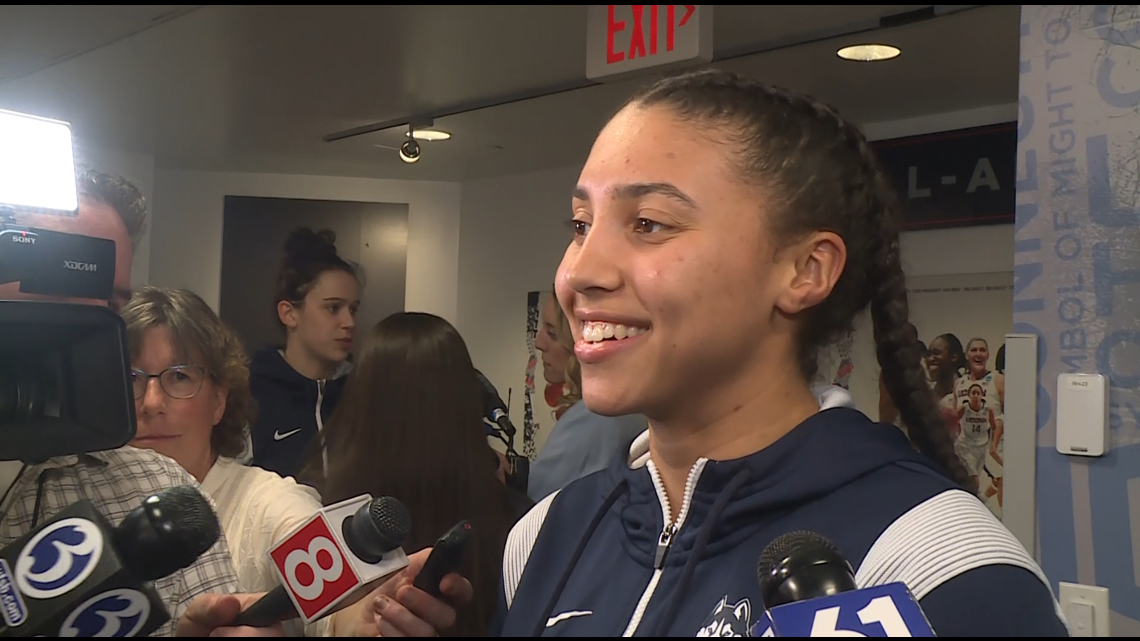 UConn's Azzi Fudd Reacts To Win Over Baylor | Full Interview | Fox61.com