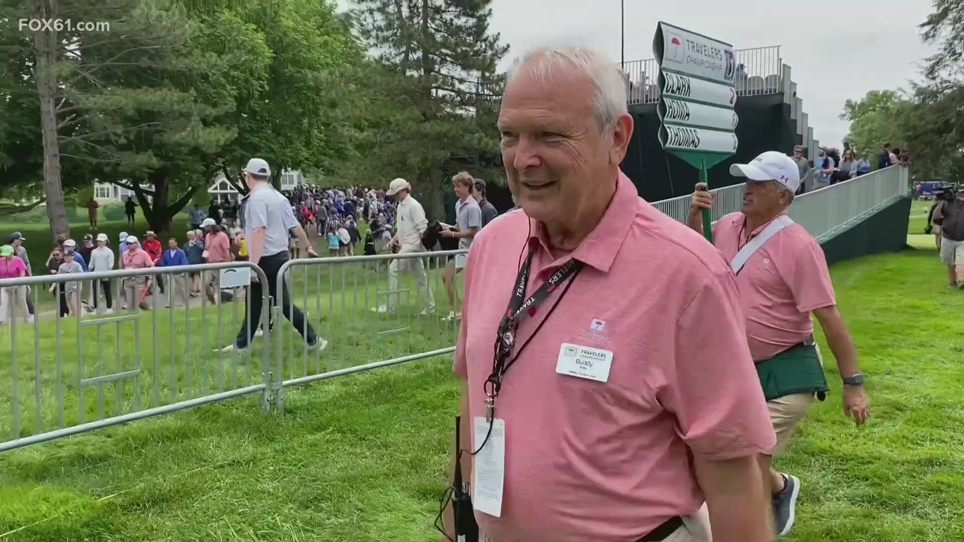 Charles "Buddy" Buder, a volunteer celebrating 50 years of service at the Travelers Championship was selected as the 2022 PGA TOUR Volunteer of the Year.