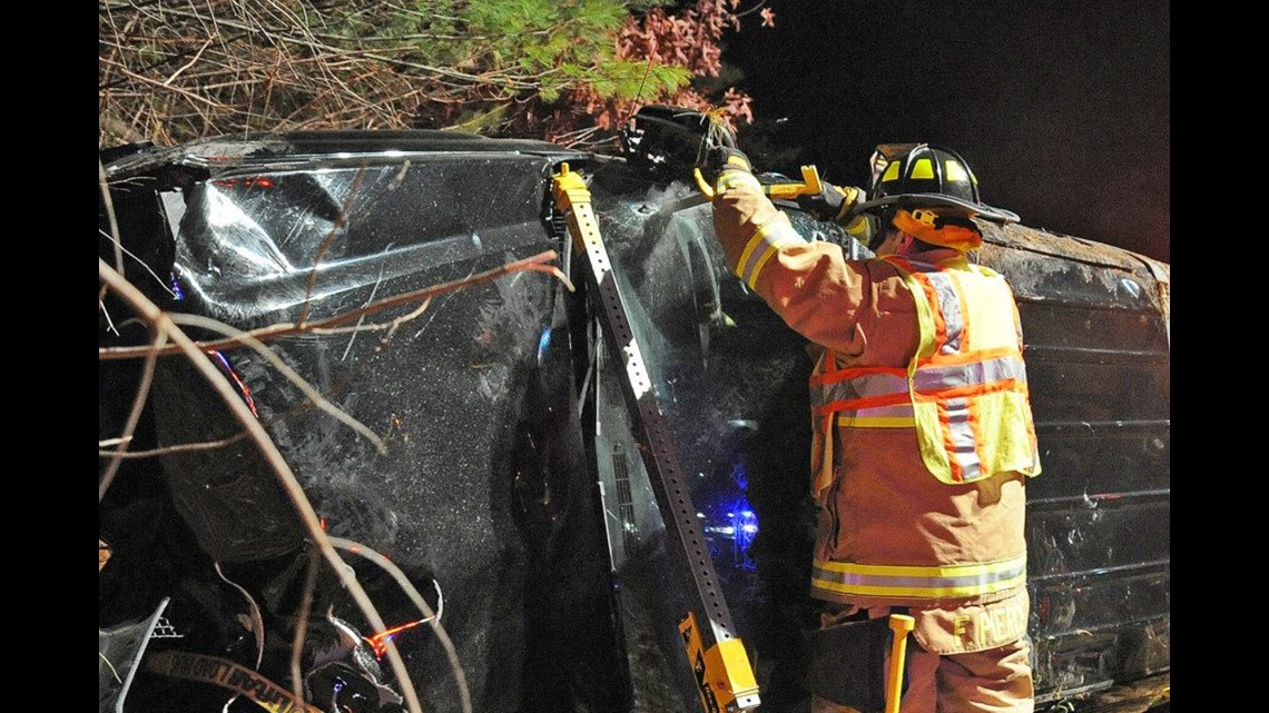 Haddam Firefighters Rescue Man Trapped In Car After Rollover Crash