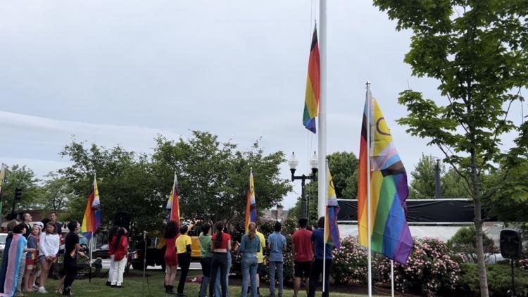 Pride flag raising symbolizes start of Pride Month in West Hartford