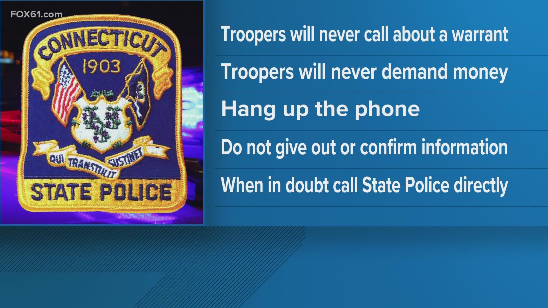 The Connecticut State Police and the Guilford Police Department are warning residents of a new phone scam where the fraudsters spoof their main numbers.