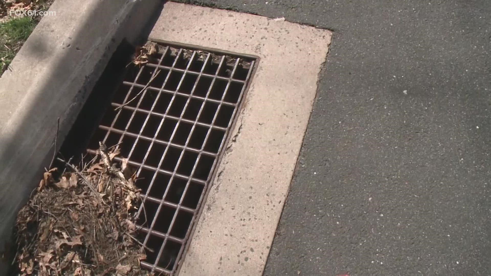 The removal of the drains leaves an almost 15 foot drop