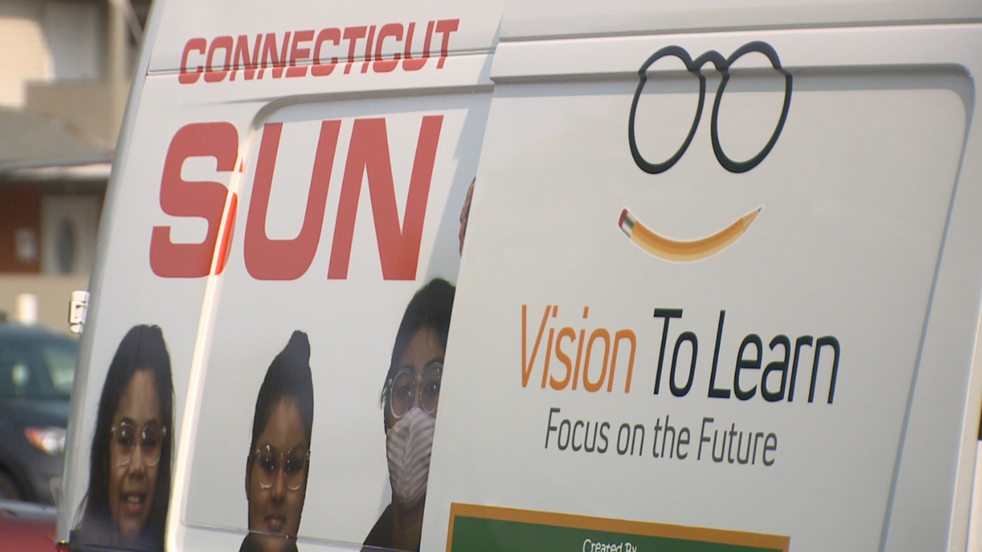 Keith McGilvery met the team from Vision to Learn in Hartford, a non-profit that makes sure kids who need glasses are ready for back-to-school success.
