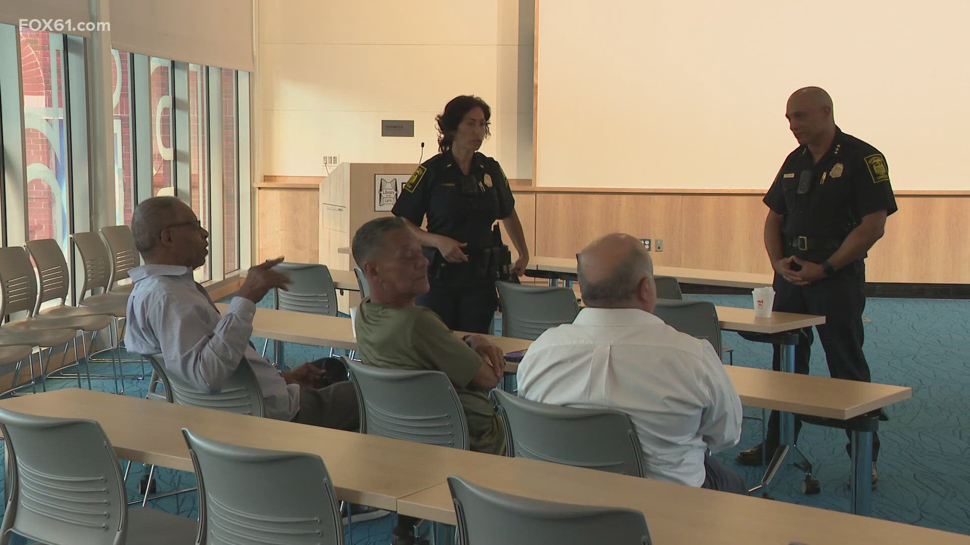 Hartford Police Interim Chief Kenny Howell began a multi stop tour of the capitol city Monday.