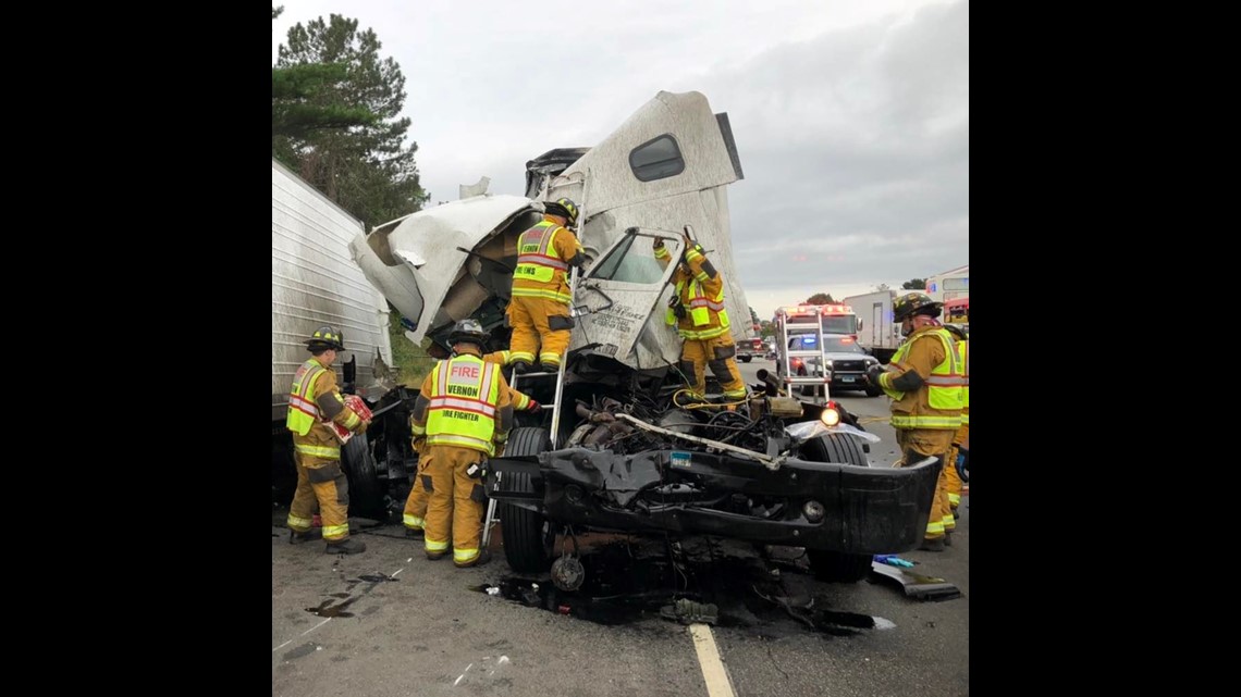 One seriously injured, one with minor injuries in Vernon crash