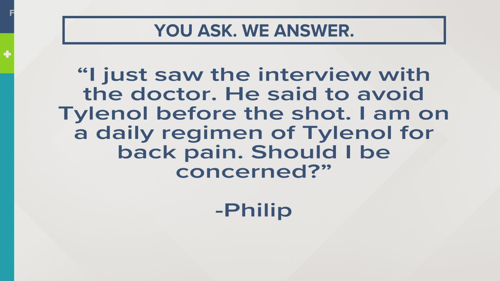 If you have a question about COVID-19 or the vaccine, email SHARE61@fox61.com or text 860-527-6161.