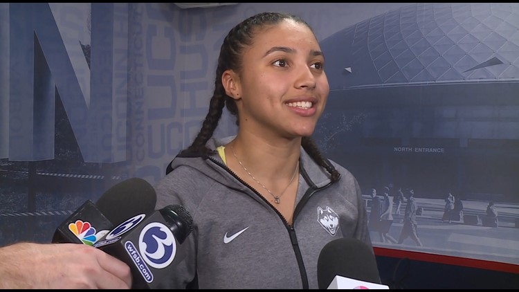UConn's Azzi Fudd reacts to win over Vermont | Full Interview