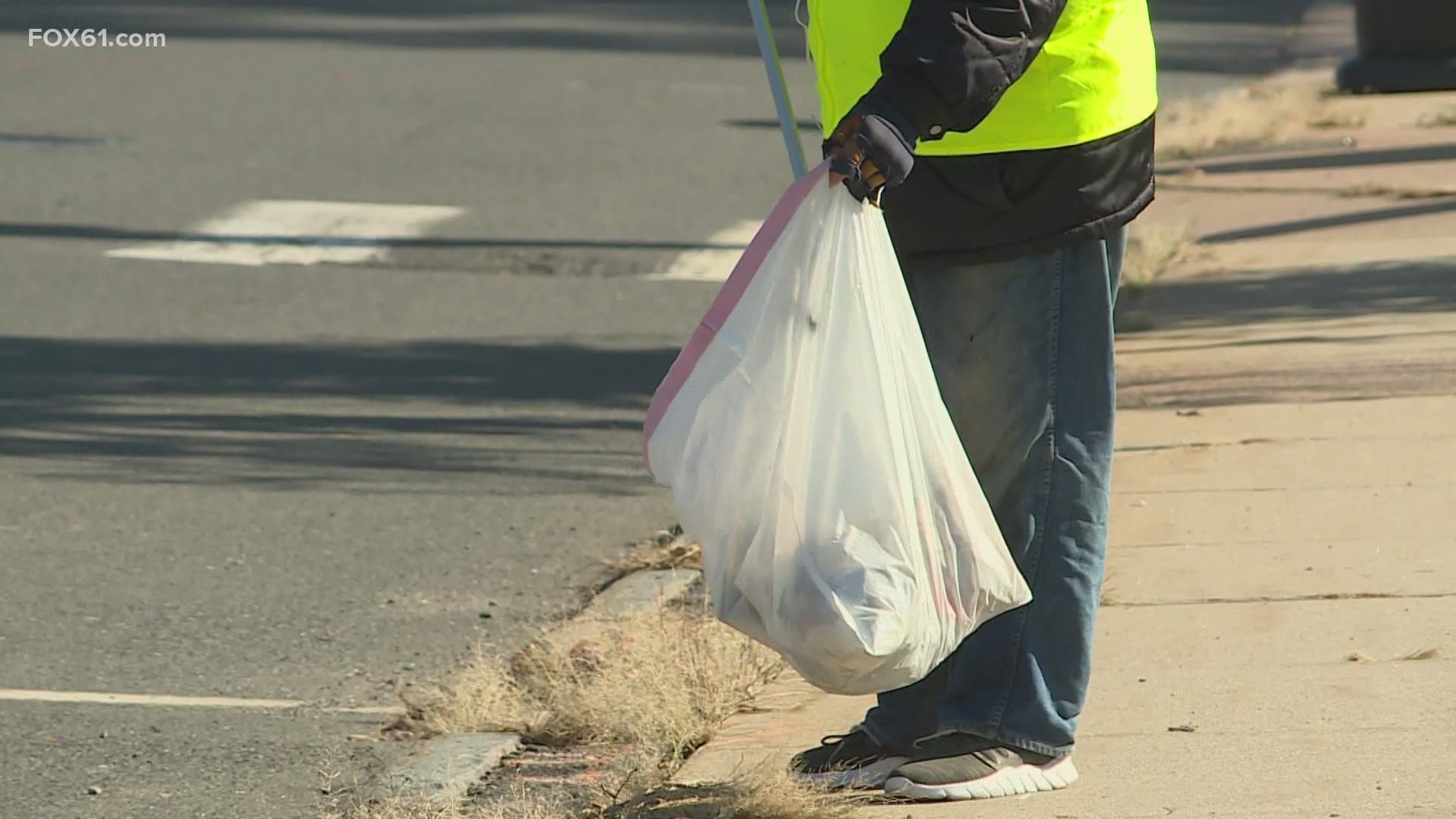 The clean-up was part of the center's "Clean Crew" initiative which promotes volunteerism in its clients. They cleaned up the Asylum Hill neighborhood.