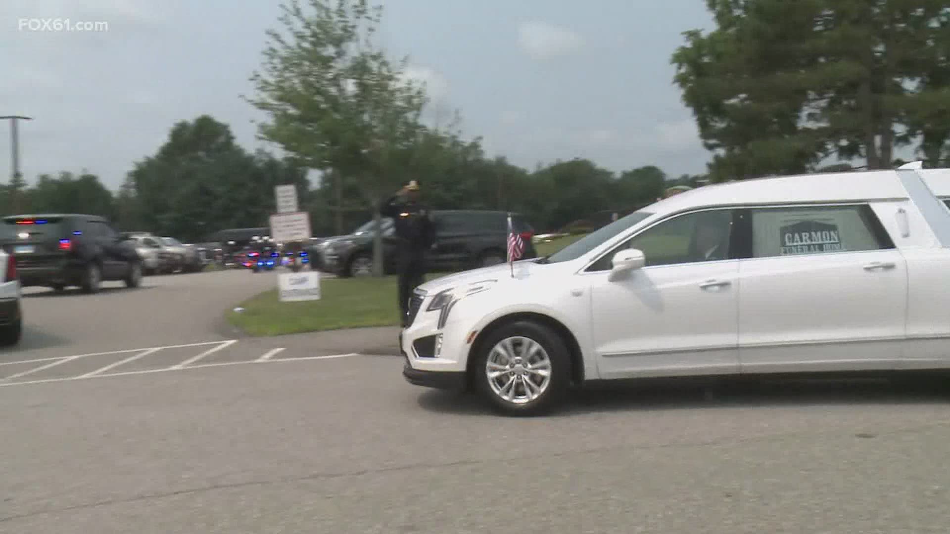Ofc. Ben Lovett was laid to rest in South Windsor today