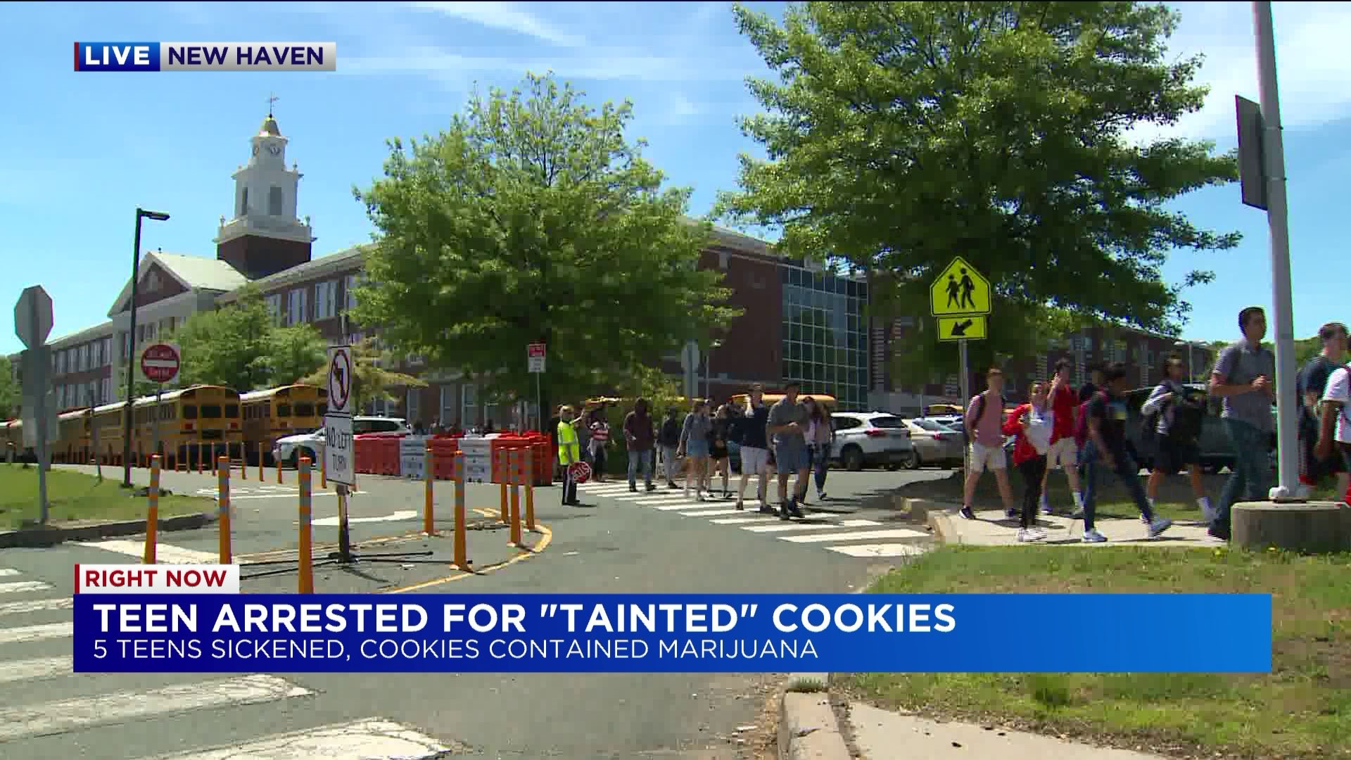 5 Hamden students taken to hospital after eating tainted cookies; Teen arrested