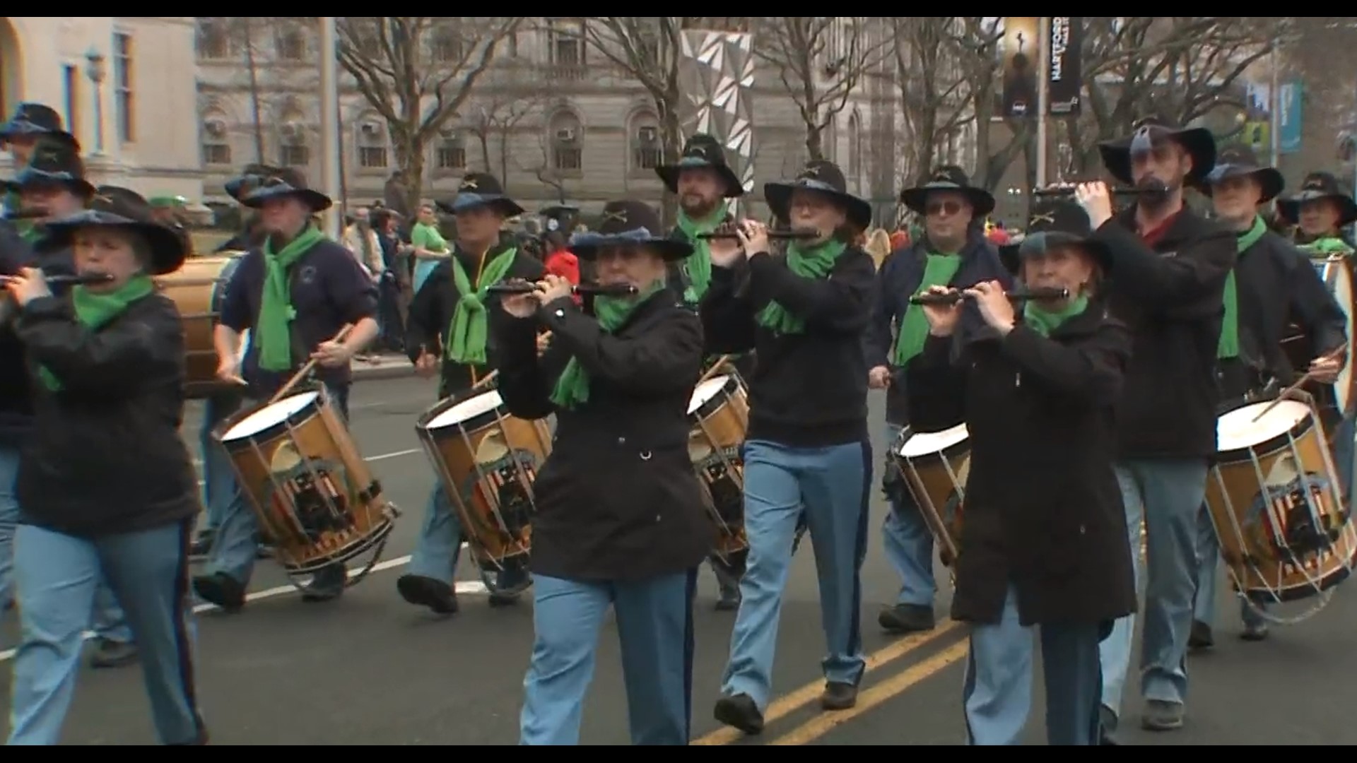 Crowds lined the streets of downtown Hartford to welcome back the parade after two years.