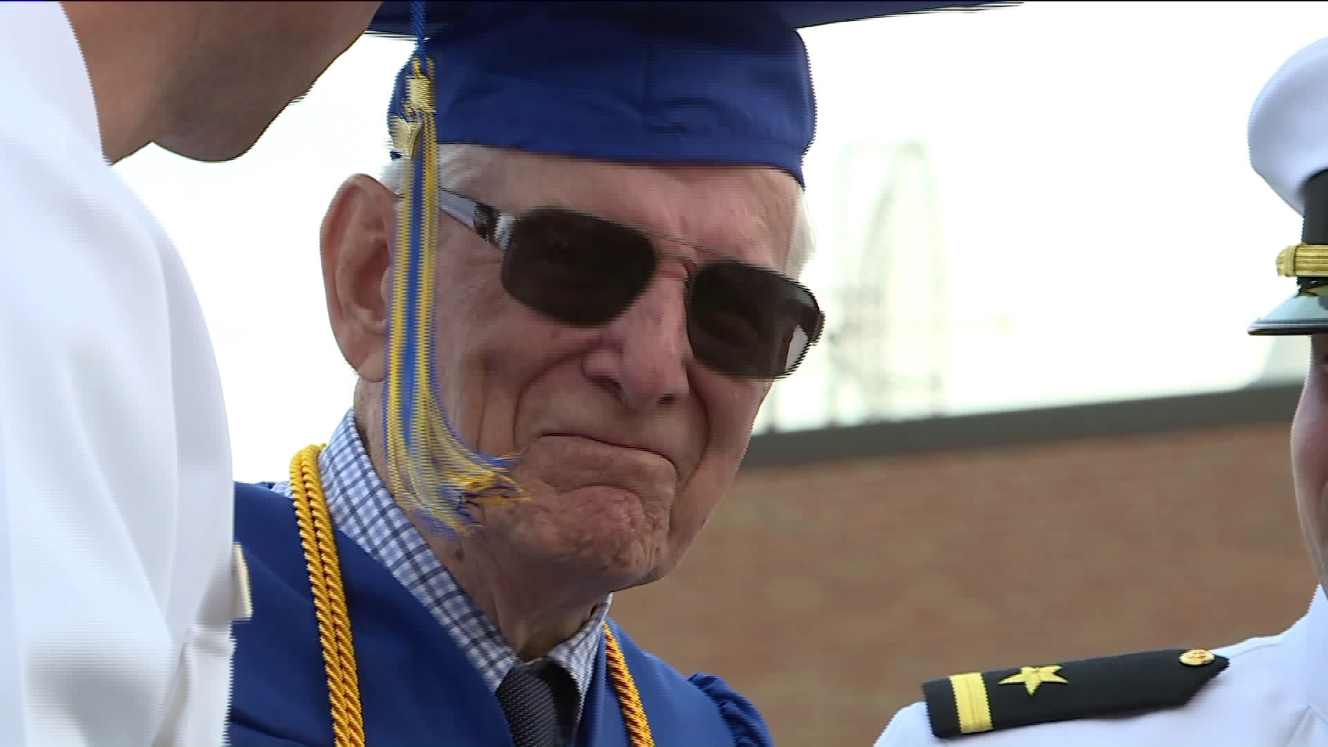 WWII Veteran graduates from Rockville High School