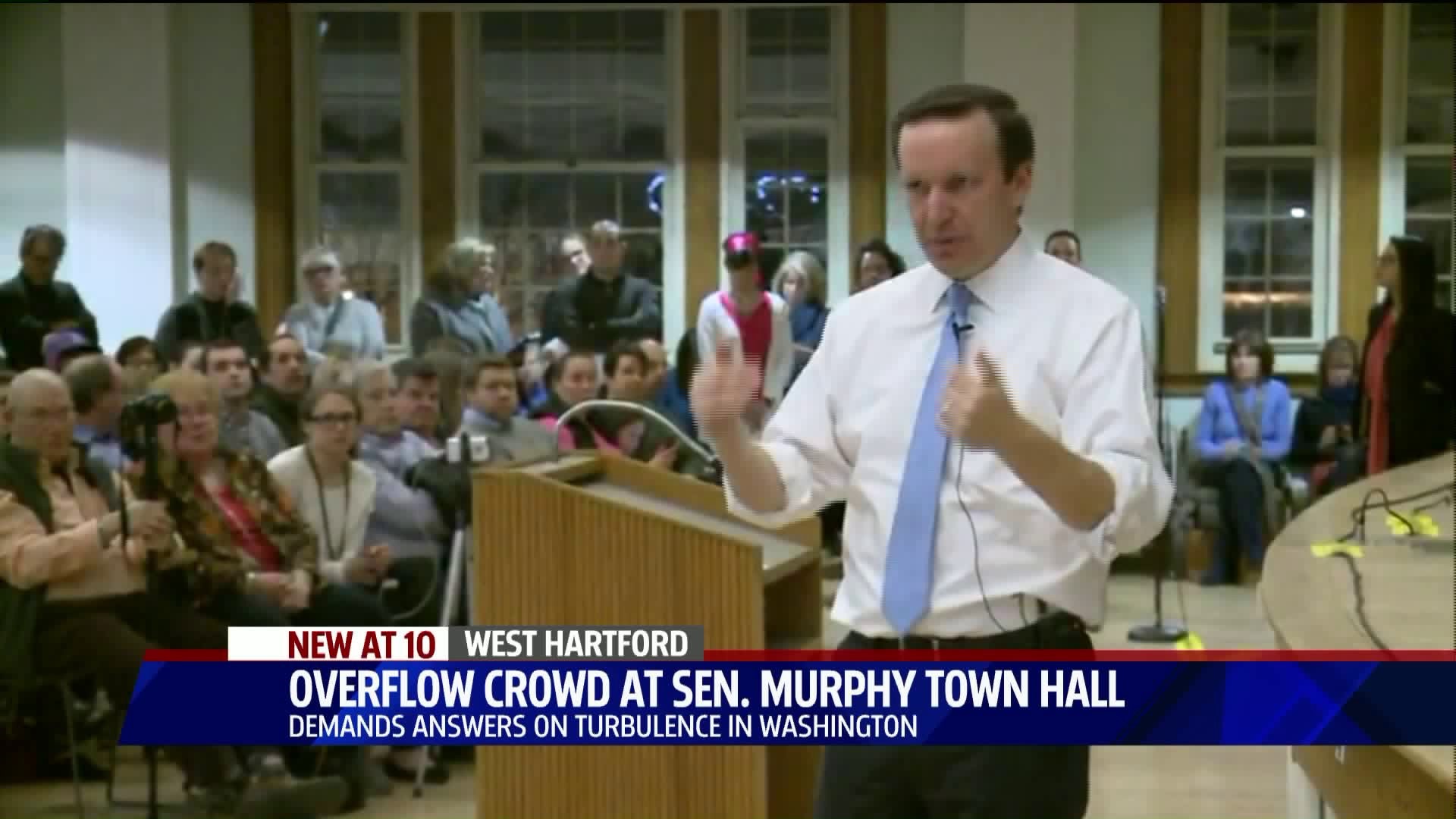 Thousands turn out for Murphy Town Hall