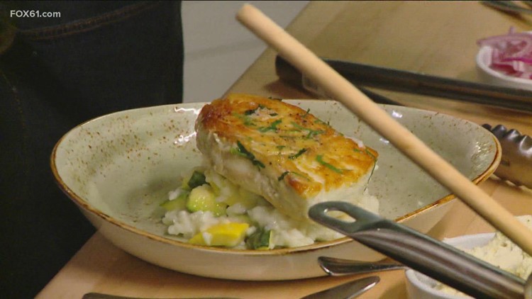 Meal House: Greca salad and seasonal halibut with Viron Rondo Osteria