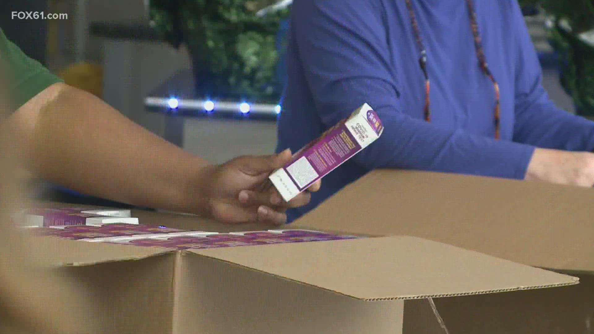 Other municipalities around the state were forced to delay their distribution events Thursday after there was a delay in the shipments of kits.