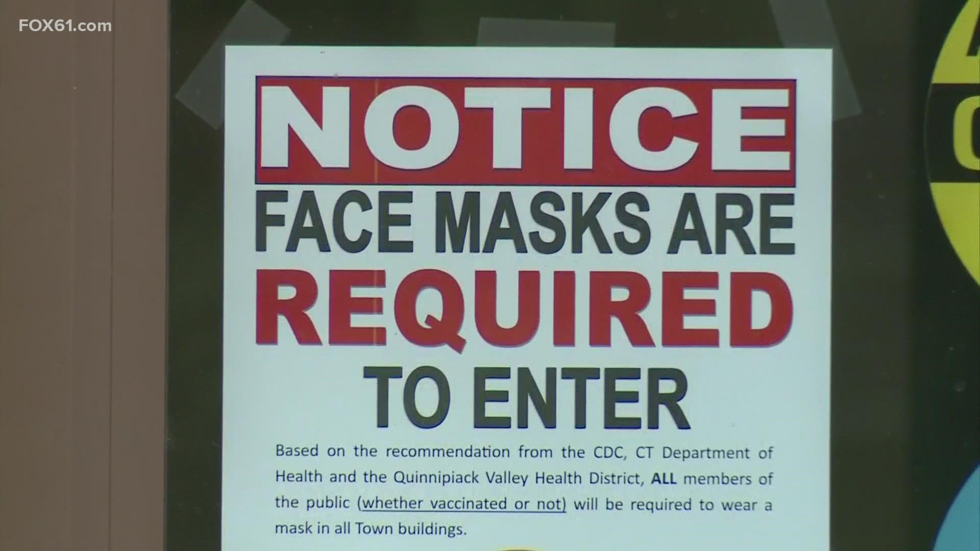 People will have to wear masks inside any New Haven building like bars, restaurants, theaters, and office buildings, regardless of vaccination status.