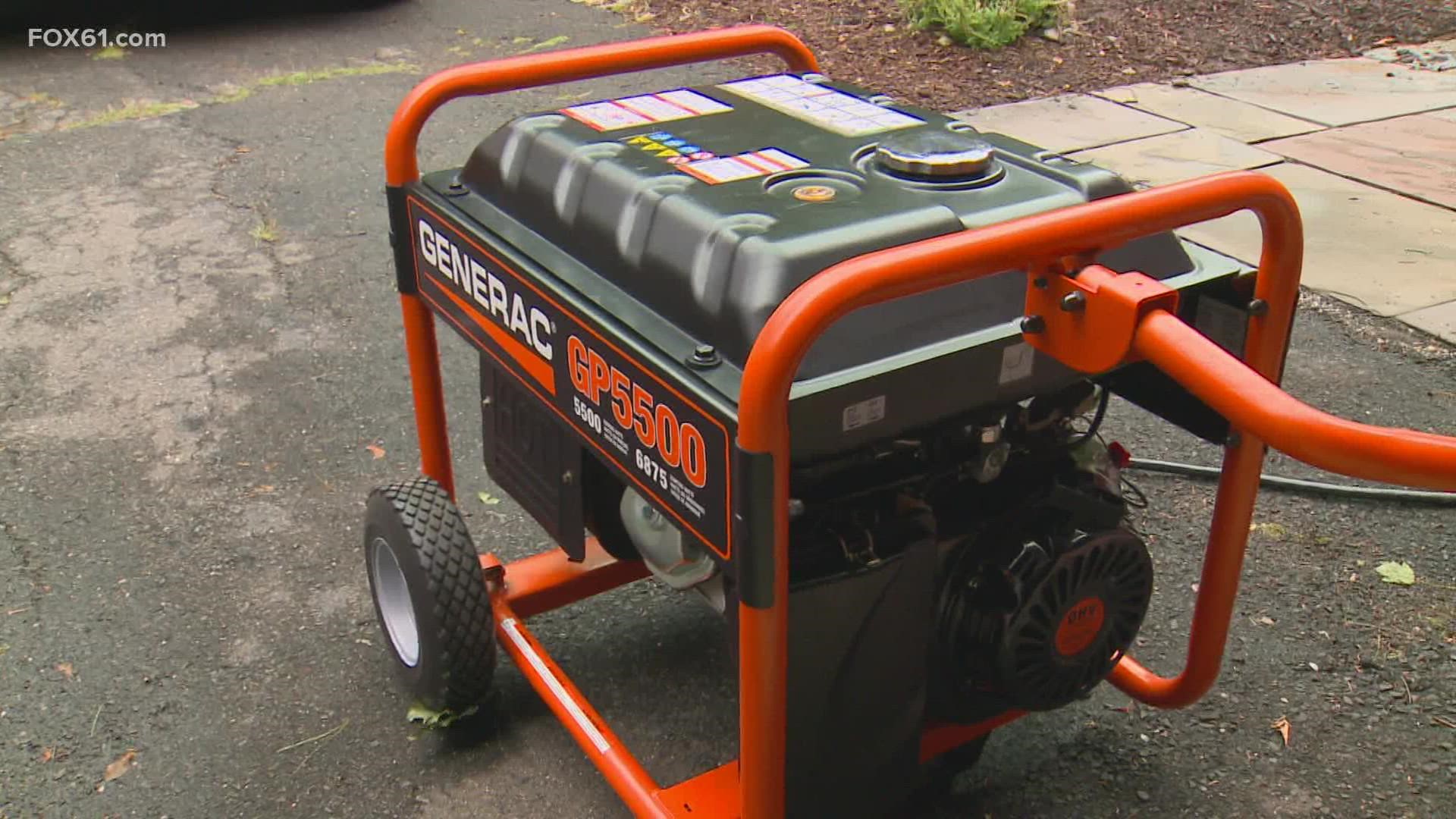 Connecticut health officials warn residents about carbon monoxide poisoning when using generators improperly.