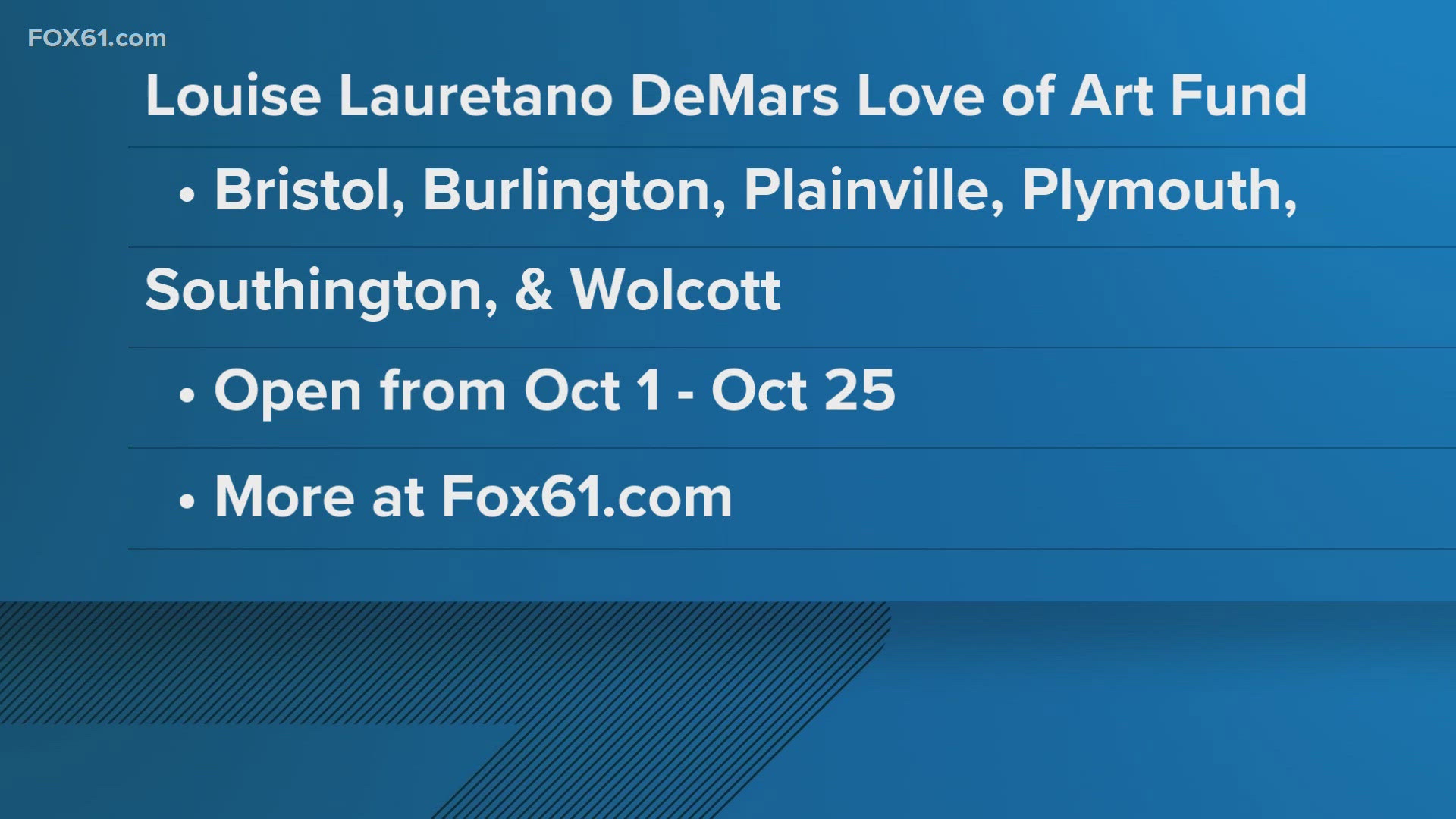 There are efforts to help local artists expand their talents and creativity through the Louise Lauretano Demars Love of Art Fund.