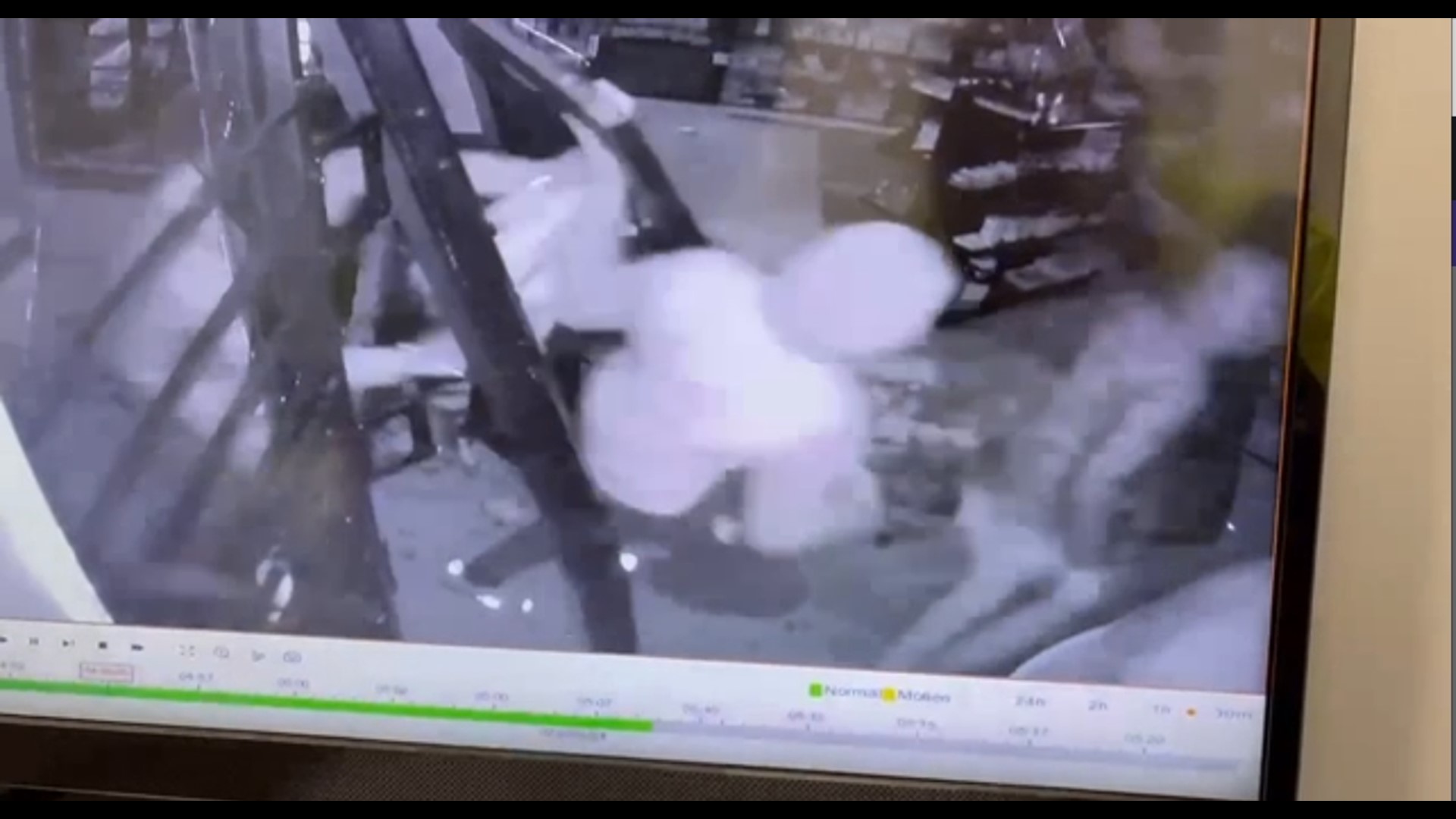 Surveillance video of smash and grab burglary at Southington (credit to Land Smoke Shop)