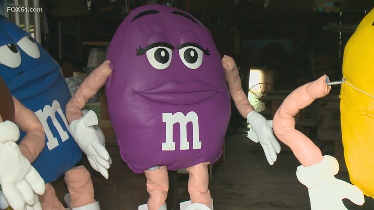 Yellow, 6-foot M&M stolen from Beaumont Farm in Wallingford