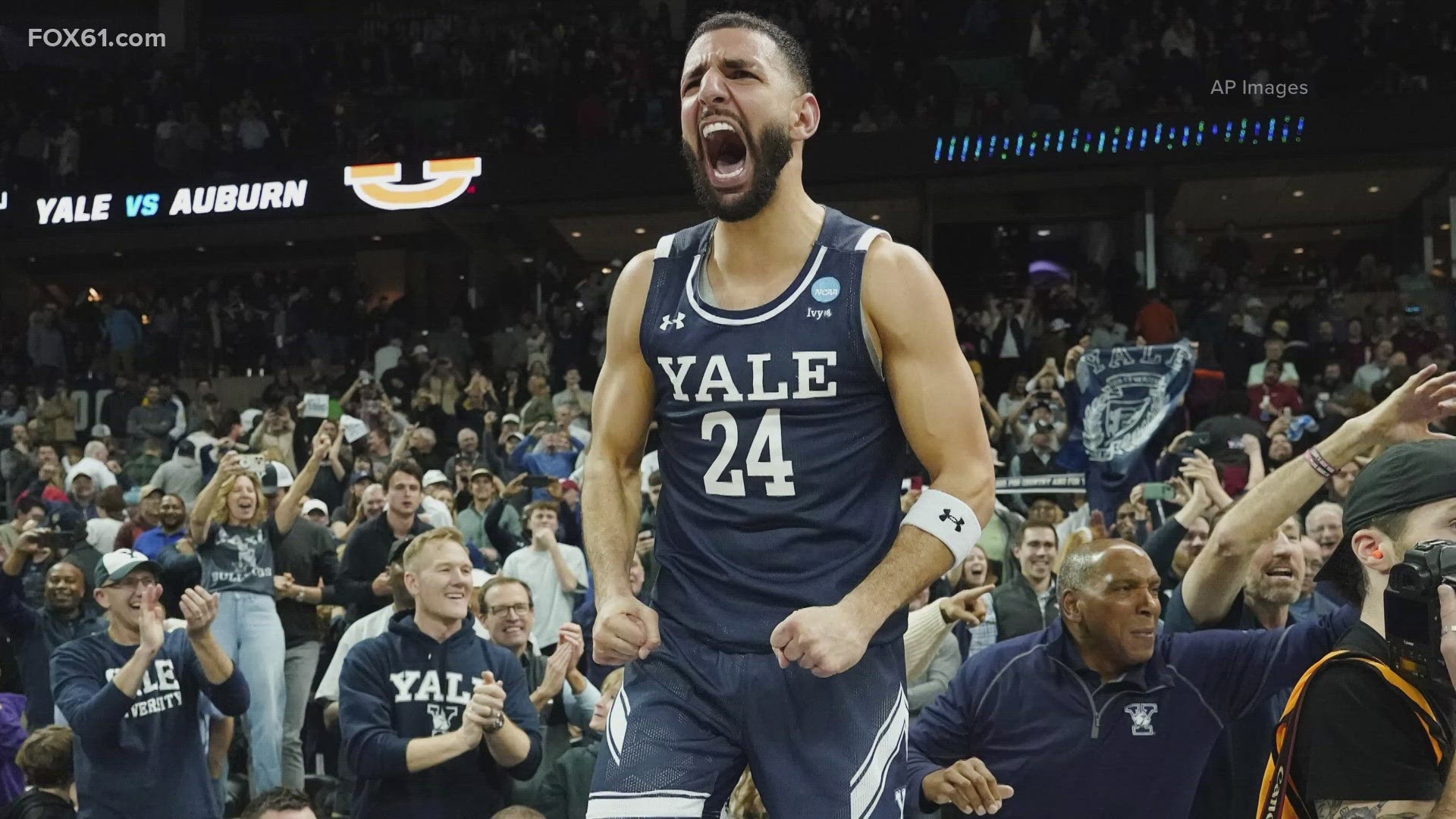 No. 13 seed Yale men's basketball defeated No. 4 seed Auburn 78-76 with a late comeback to secure the program's second NCAA Tournament victory and first since 2016.