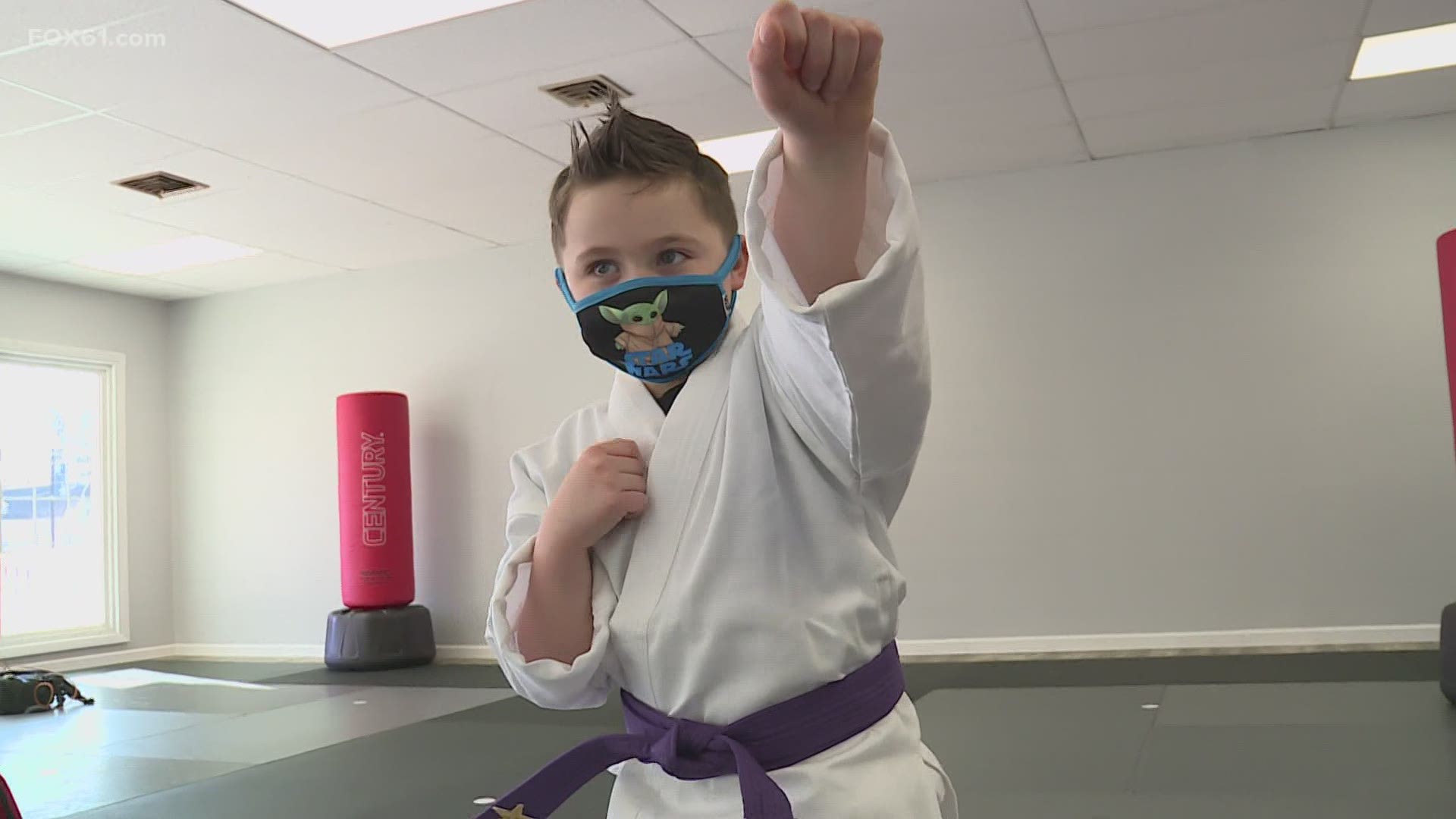 At Impact Martial Arts, 7-year-old Jess Bond is learning karate in a brand new dojo from instructors he loves.