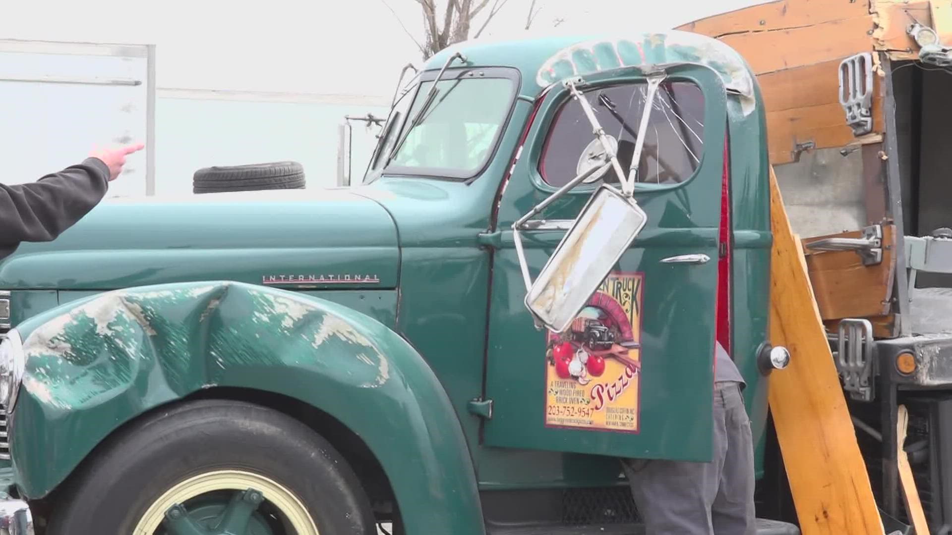 The crash is involving the Big Green Truck food truck.