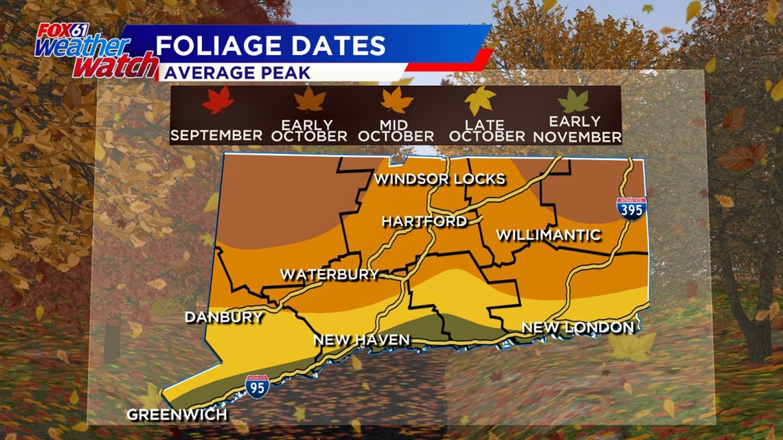 Connecticut Fall Foliage Map