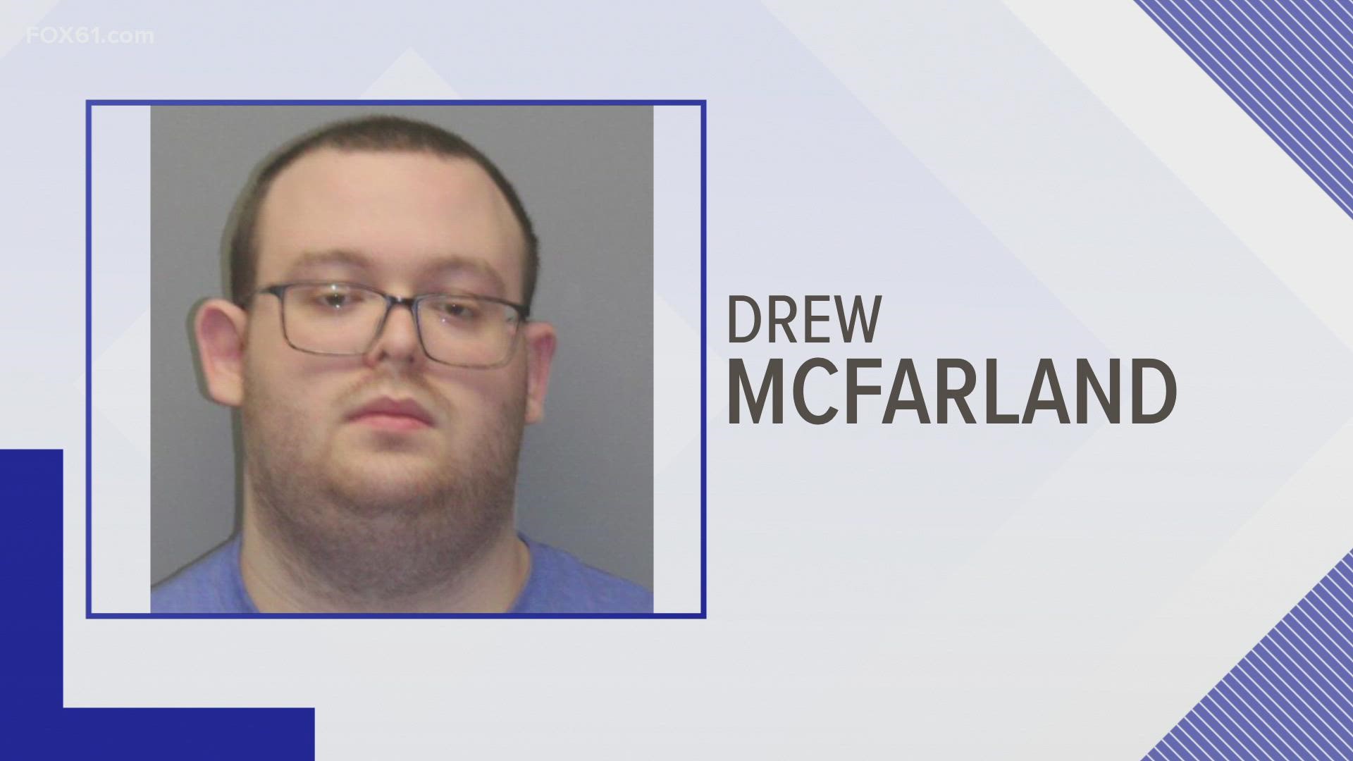 South Windsor police said Drew McFarland met a 15-year-old from Arizona on the messaging app Discord and convinced the teen to send explicit photos.