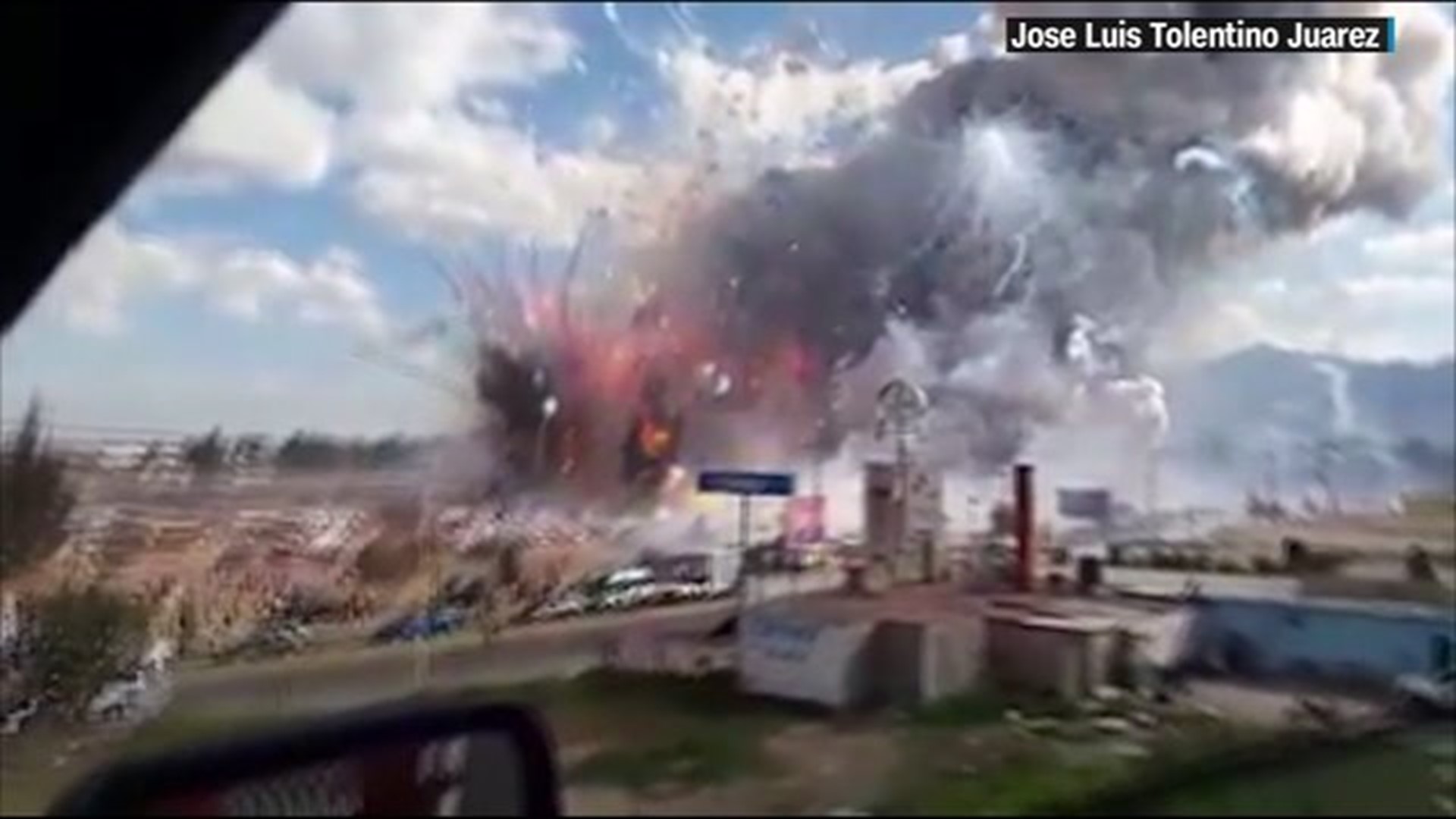 Raw video: Massive explosion at Mexican fireworks facility