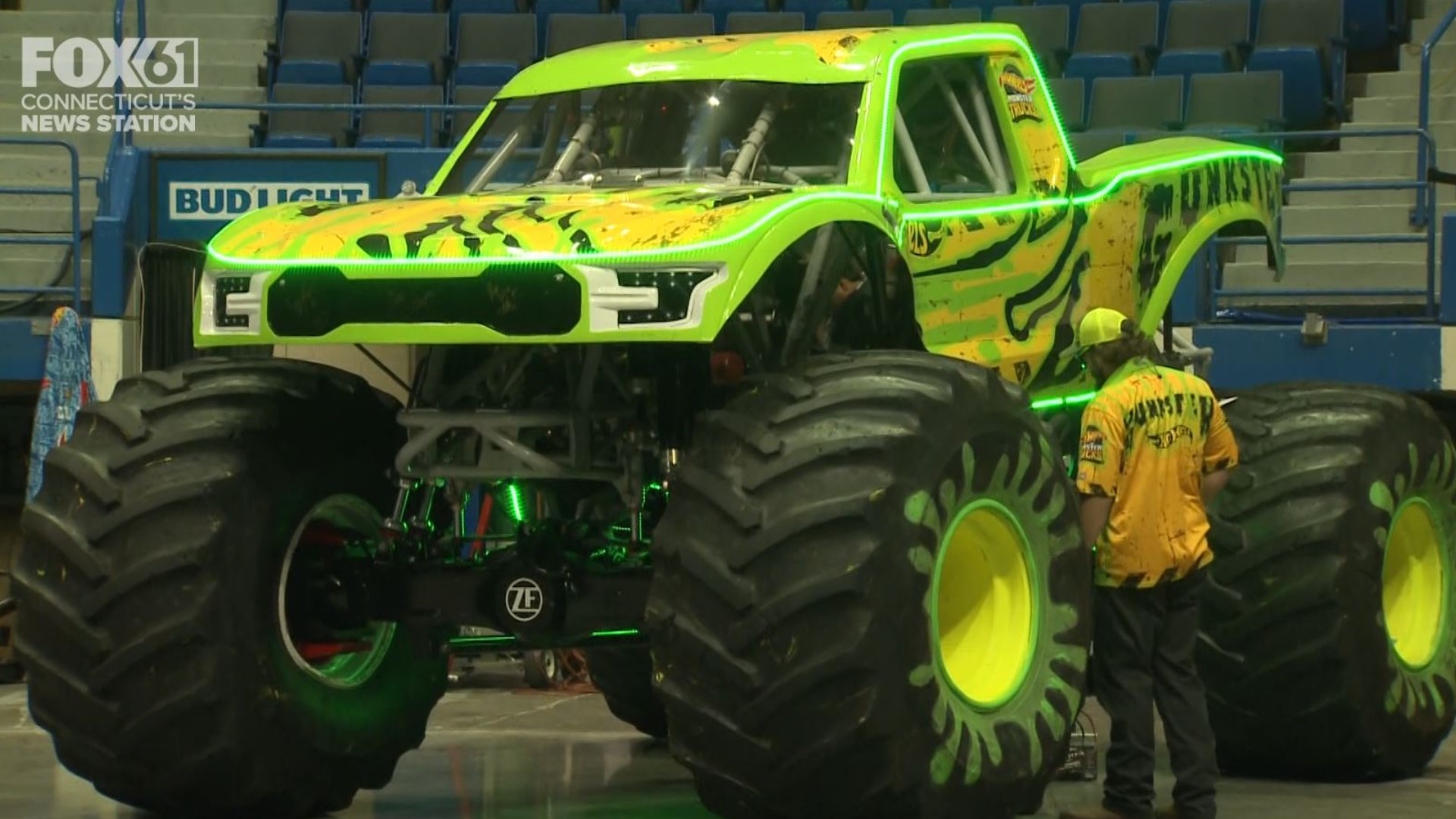 FOX61's Matt Scott got a sneak peek at the Hot Wheels Monster Trucks Glow Party, coming to the XL Center in Hartford this weekend.