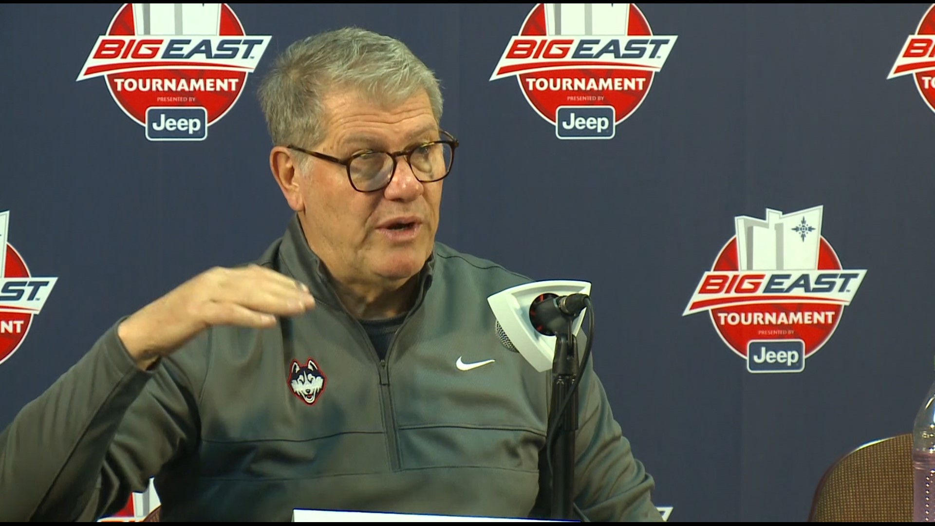 Head Coach Auriemma said the team is playing with a different intensity during March basketball. They've now made their 26th Big East Tournament Championship game.