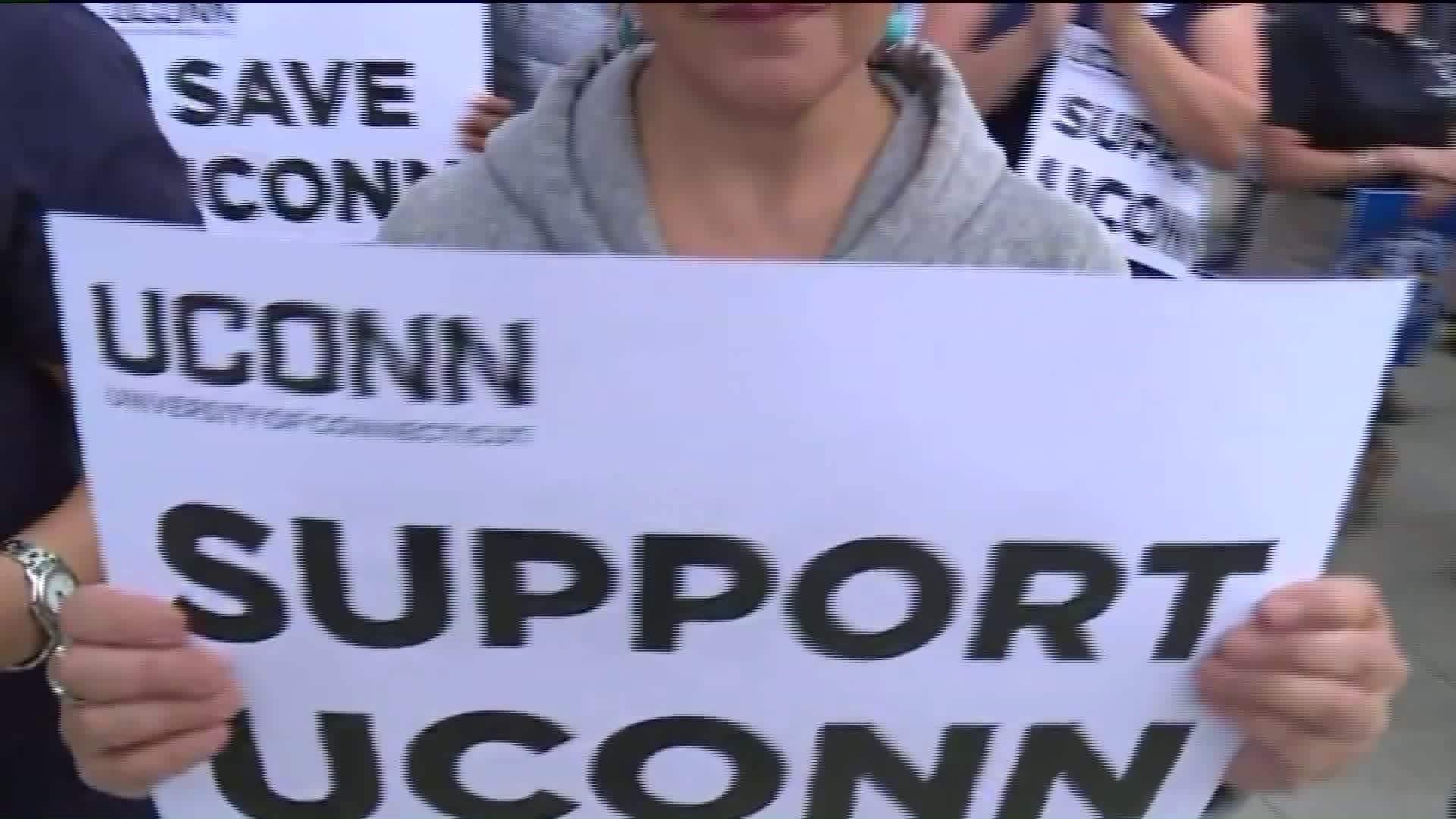 UConn rally opposing budget