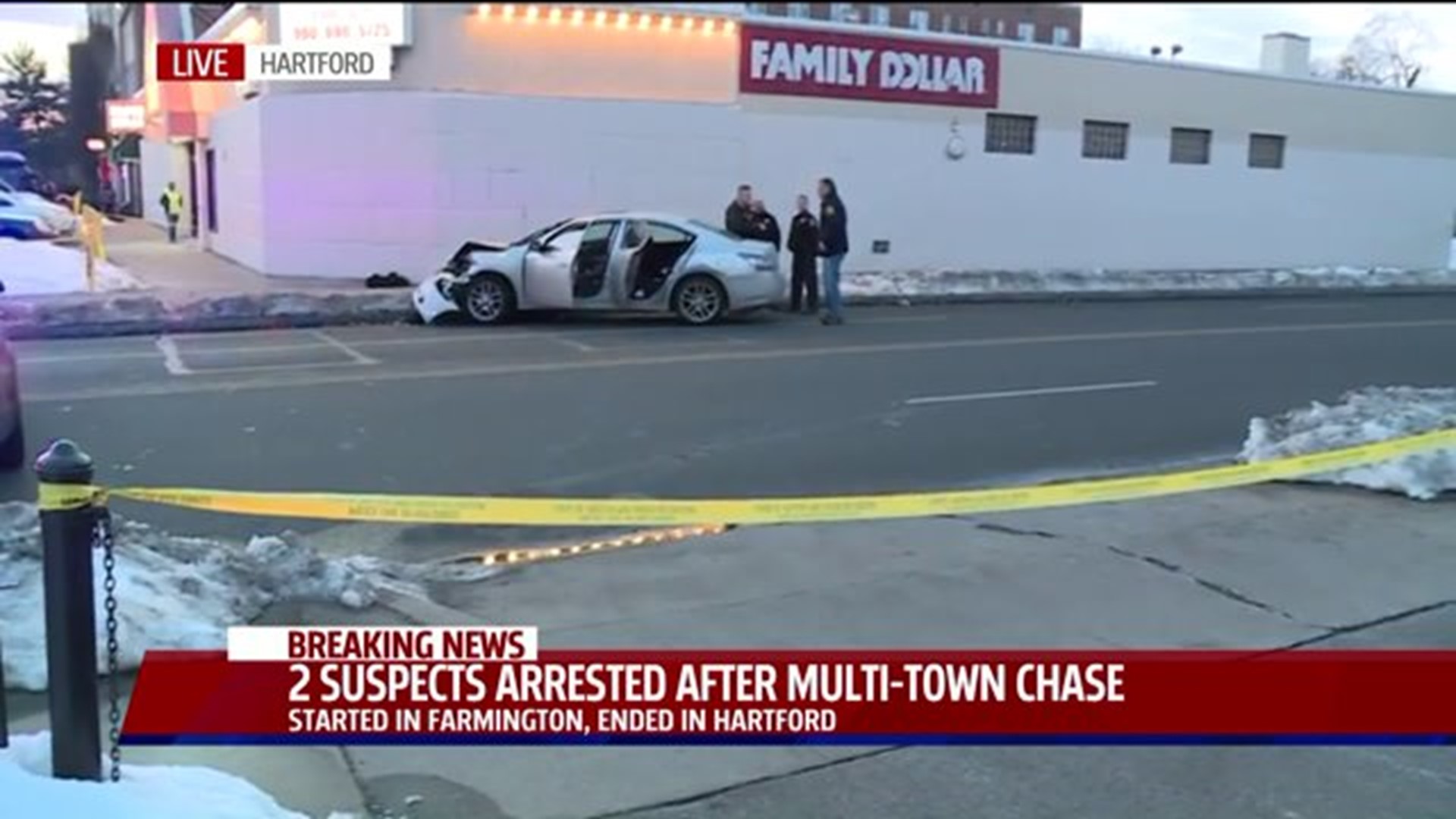 Chase through 4 towns ends in Hartford