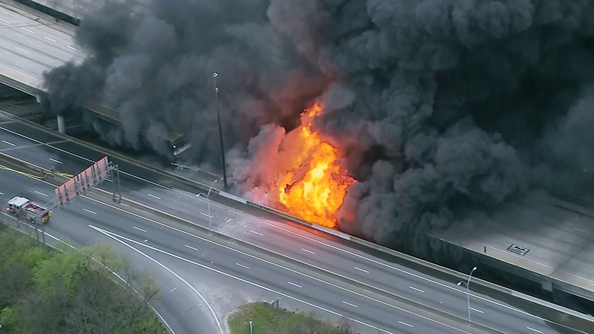 Atlanta overpass collapses after fire