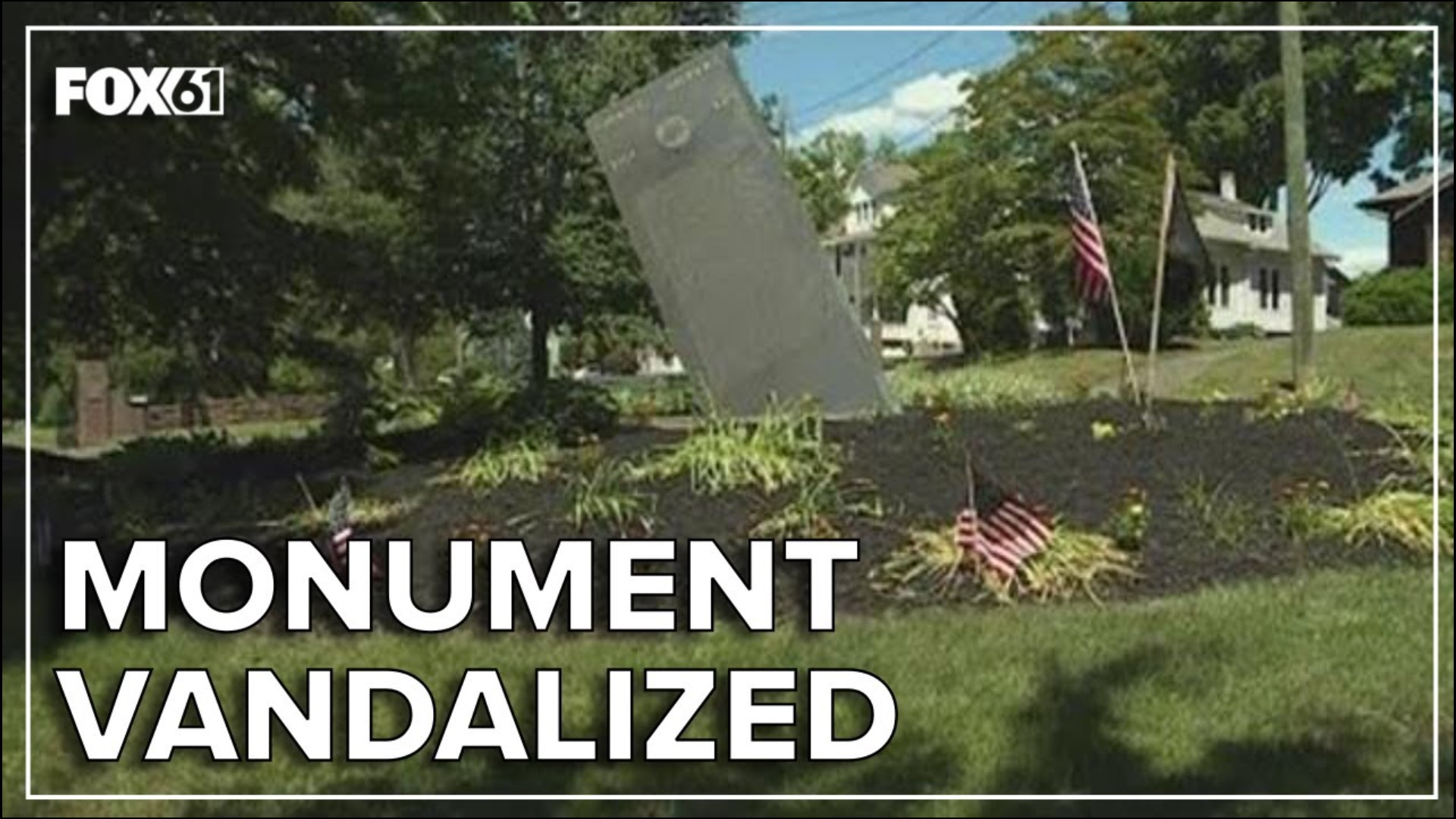 A swastika was spray-painted on the monument most recently.