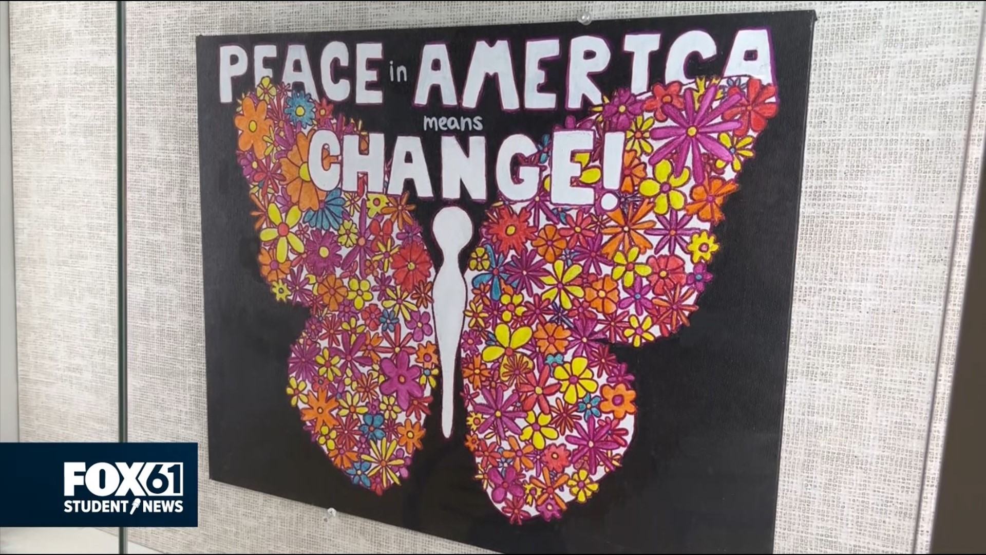 The students were given creative freedom to create any art piece that encompasses what peace in America means to them.