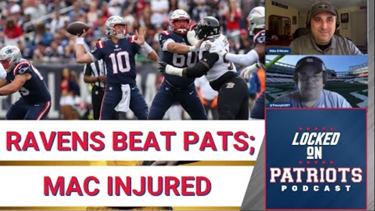 New England Patriots fall to Baltimore Ravens 37-26, Mac Jones injured